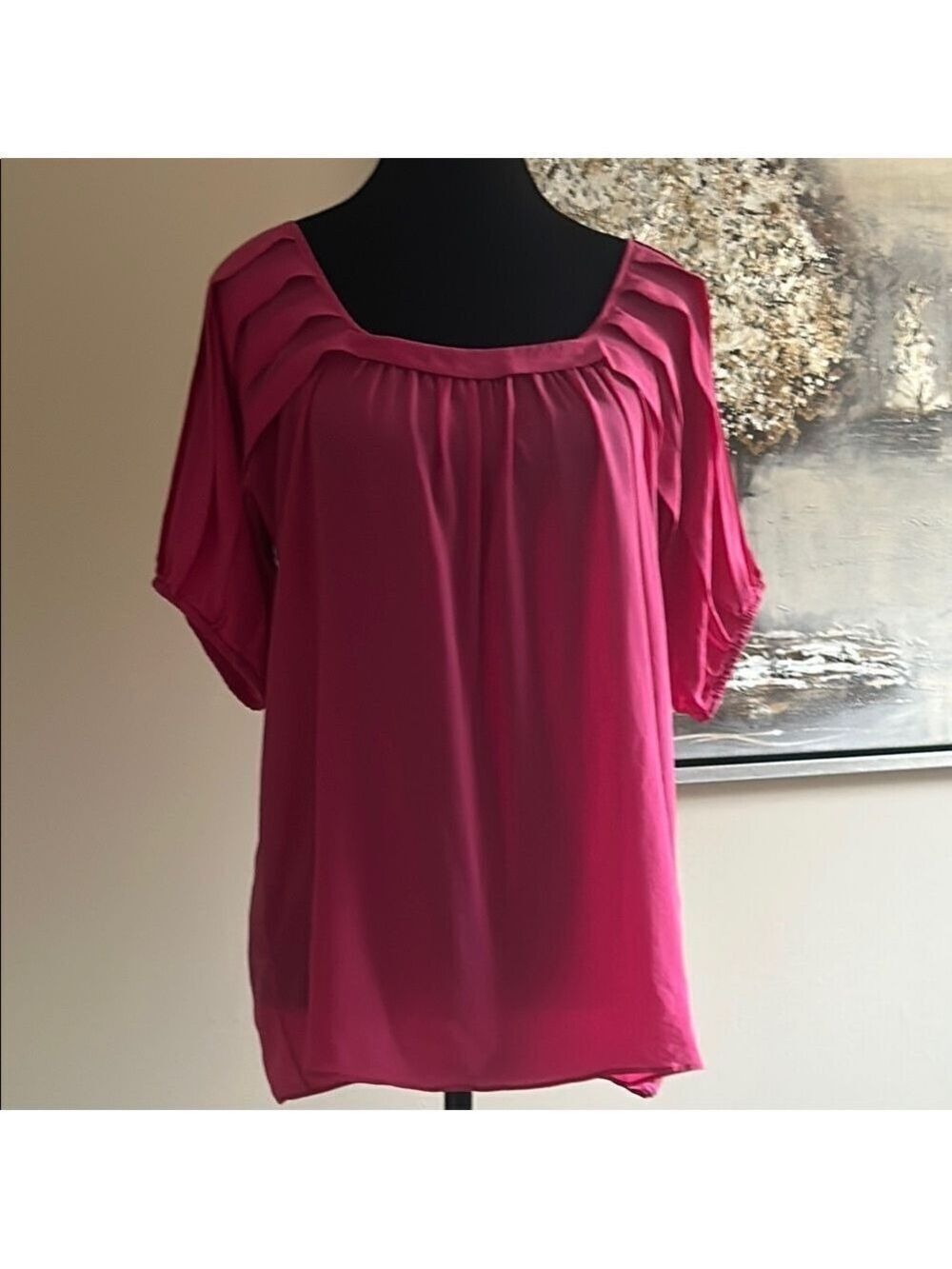 Elegant Silk Pink Women's Blouse from Banana Republic